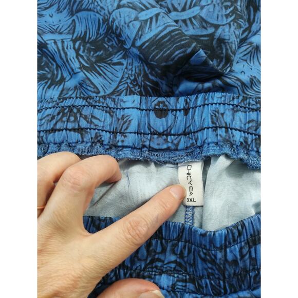 Rare  XXXLVintage Mens Swim trunks. Blue with Skulls/Tiki symbols Vacay Pirate - Picture 7 of 10